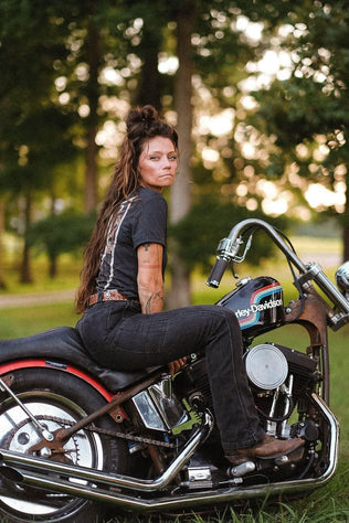 John Deere X Dovetail Workwear Into Town Bootcut Jean in Classic Black