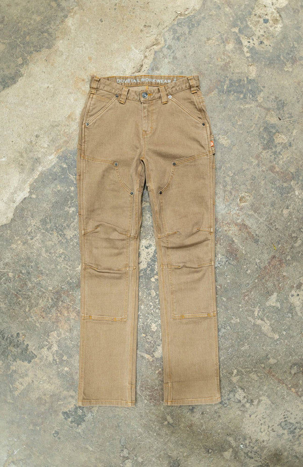 Old School High Rise Work Pant in Beechwood Brown Denim