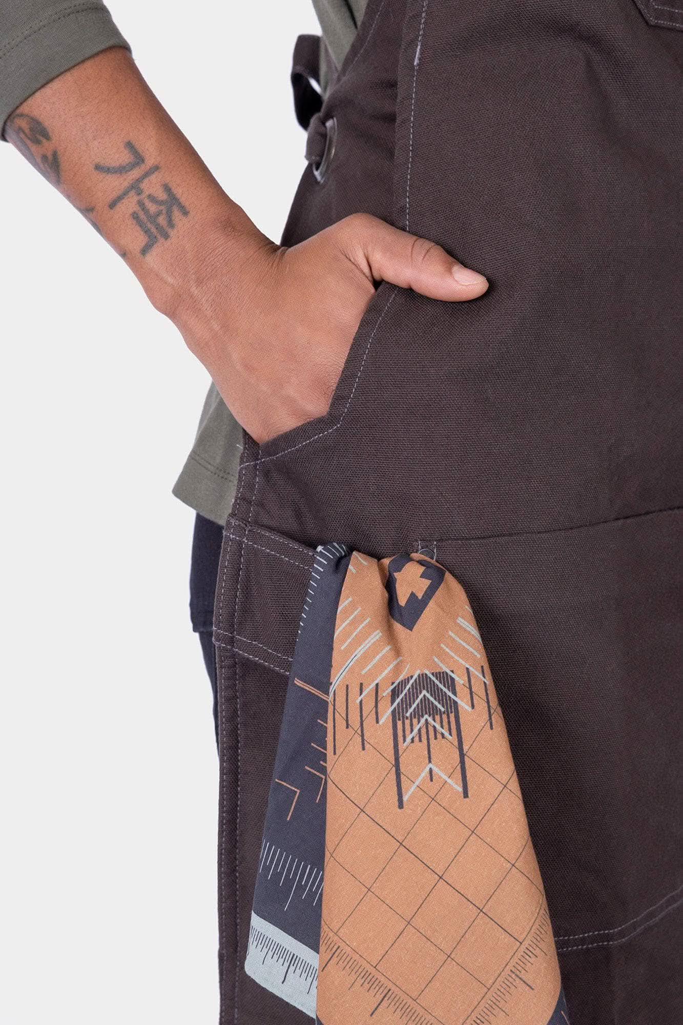 新品アングランAnglan Backsatin Work Wide Overal Women's Work Apron with Tool Storage – Dovetail Workwear