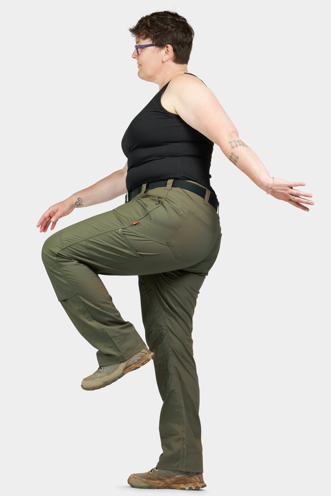 Anna Ultra Light Trail Pant in Kelp Green Ripstop Dovetail Workwear