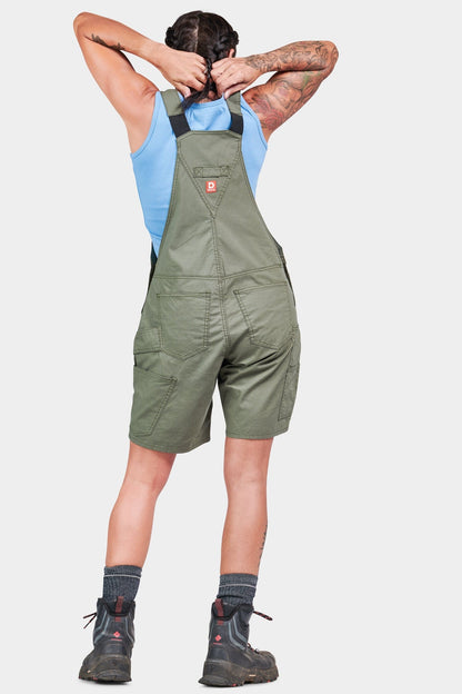 Ultra Light Shortall in Lichen Green Ripstop Work Pants Dovetail Workwear