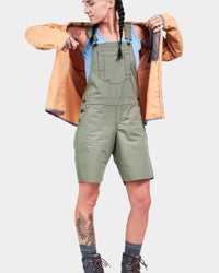 Ultra Light Shortall in Lichen Green Ripstop Work Pants Dovetail Workwear