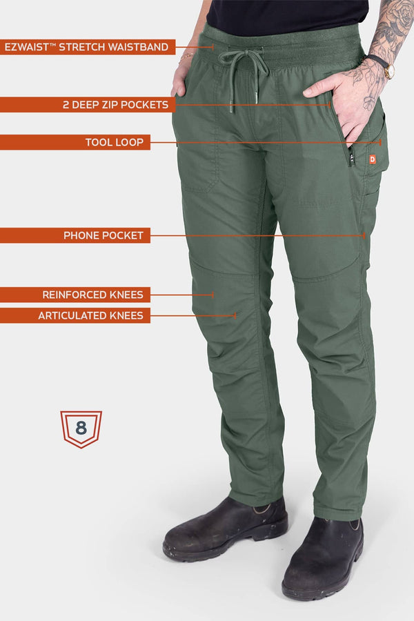 Christa X DIY COOLSWAP Pant — EZWaist stretch waistband — Dovetail Workwear
