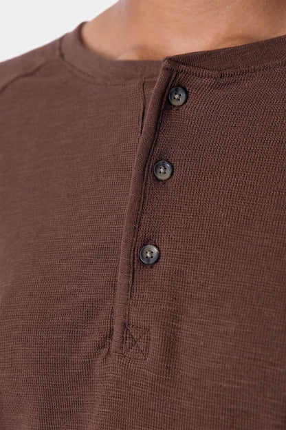 Honed Long Sleeve Thermal Henley