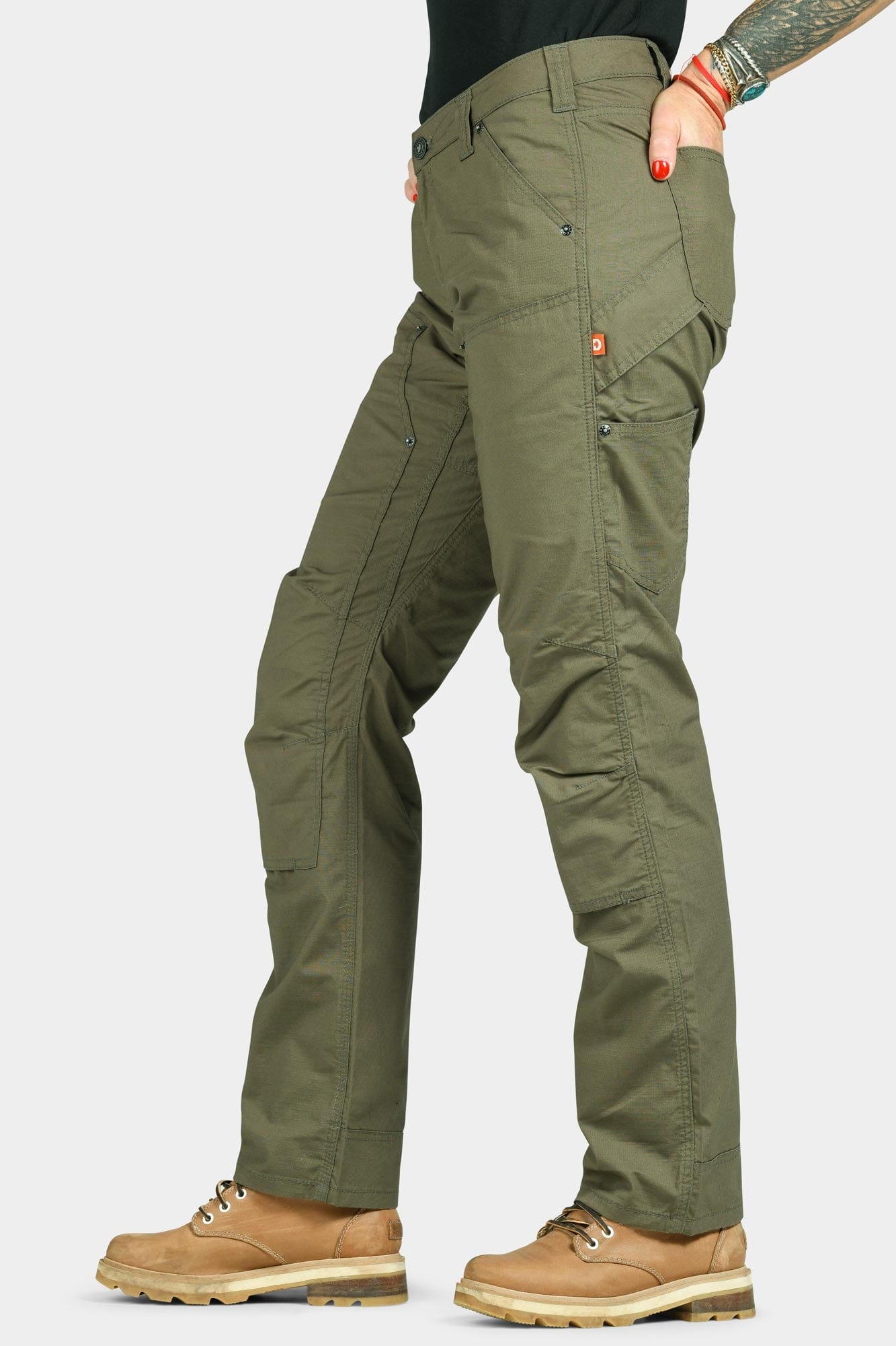 Anna Ultra Light Trail Pant in Kelp Green Ripstop Work Pants Dovetail Workwear