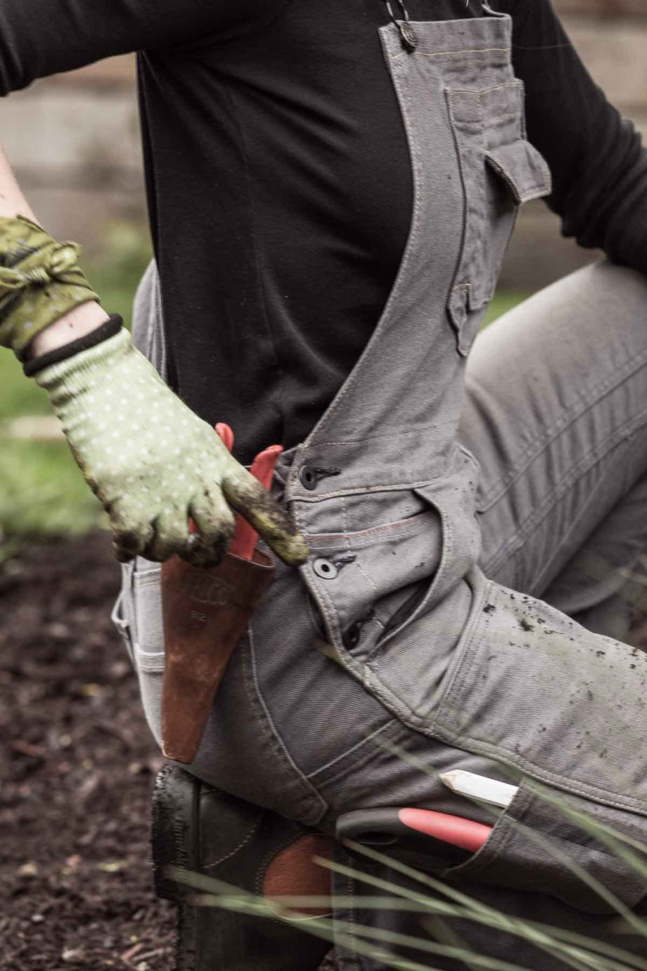 Freshley Overalls For Women in Grey Canvas | Dovetail Workwear