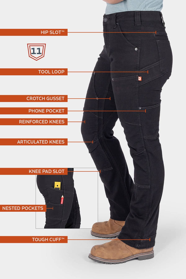 Britt Utility Pant in No Fade Black Canvas