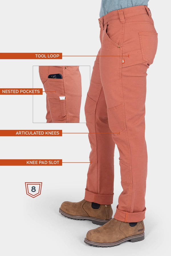 GO TO™ Stretch Canvas Pant in Terracotta