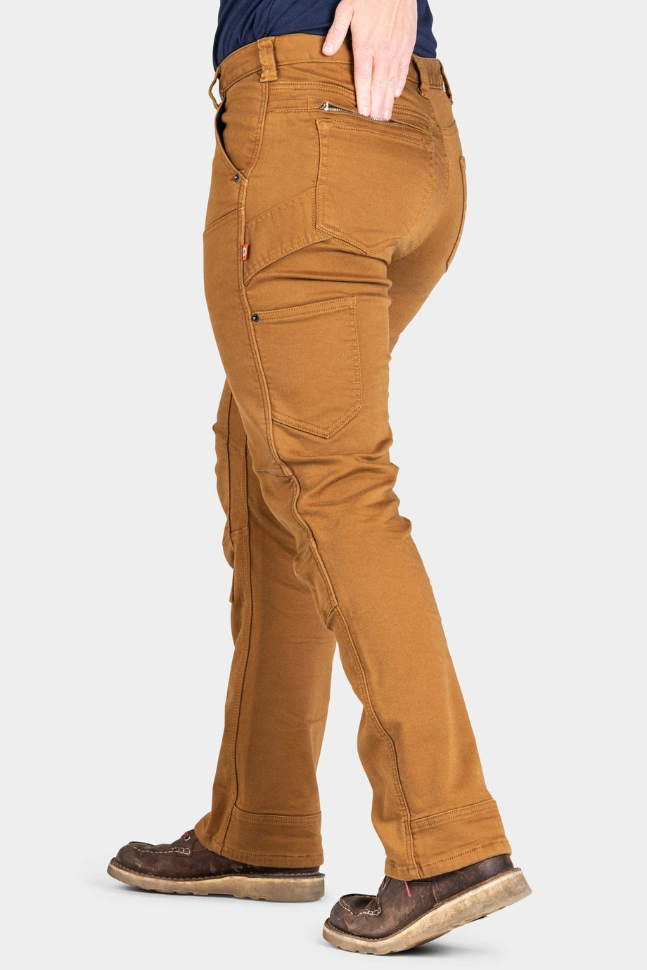 Dovetail Workwear Women's Saddle Brown Canvas Work Pants (14 X 32