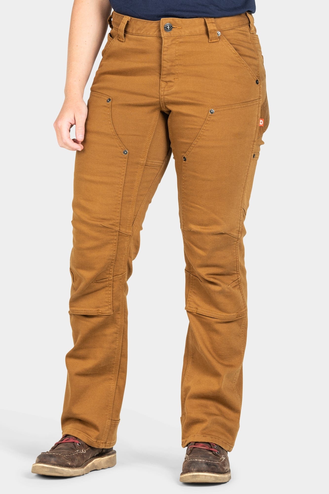 Britt Utility in Saddle Brown Stretch Thermal Denim Dovetail Workwear