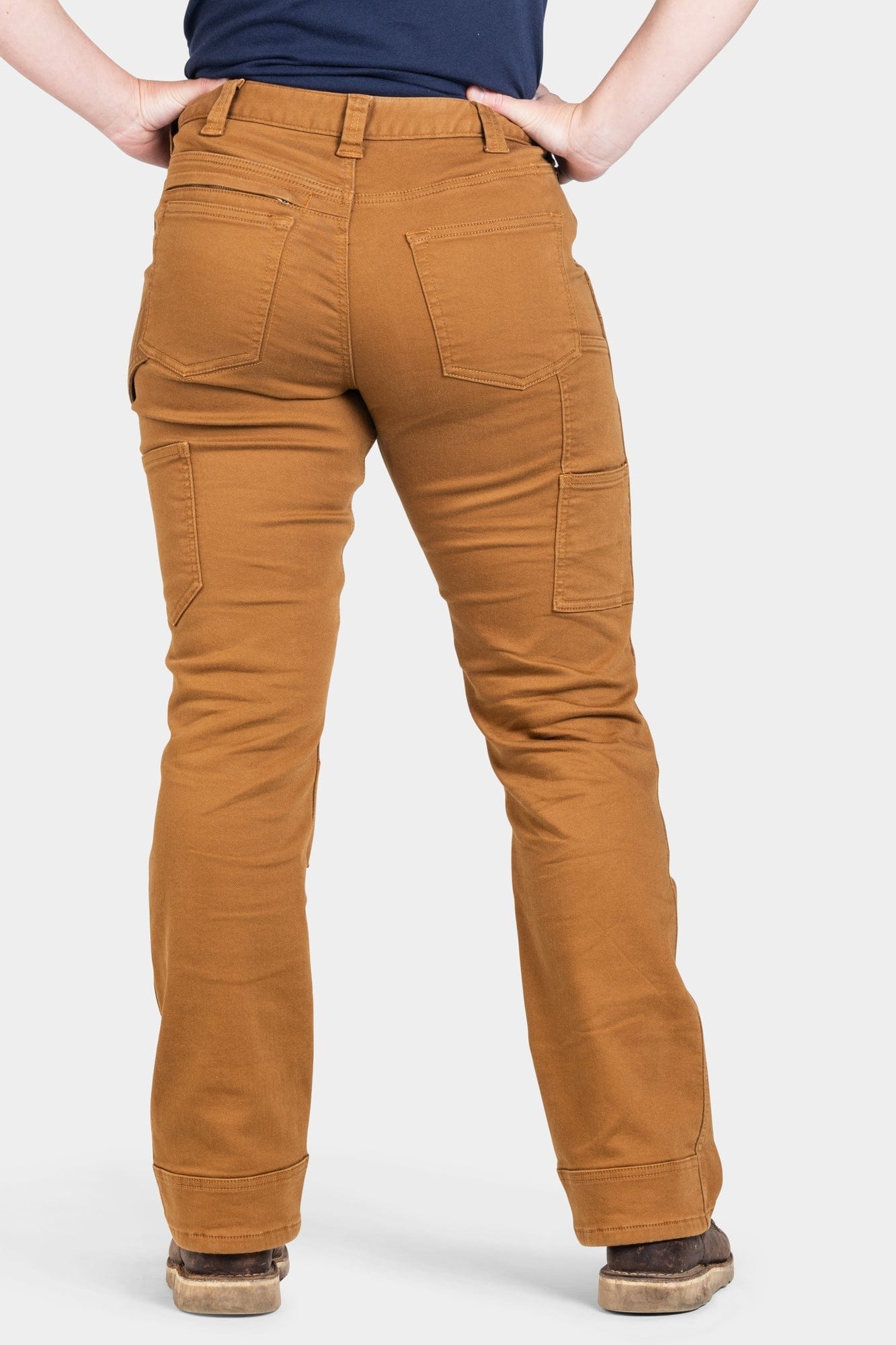 Britt Utility in Saddle Brown Stretch Thermal Denim Dovetail Workwear