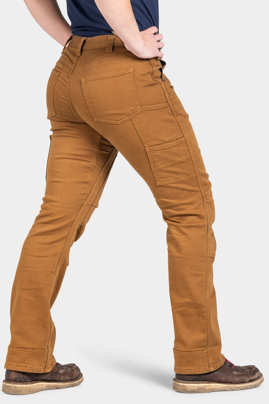 Britt Utility in Saddle Brown Stretch Thermal Denim Dovetail Workwear