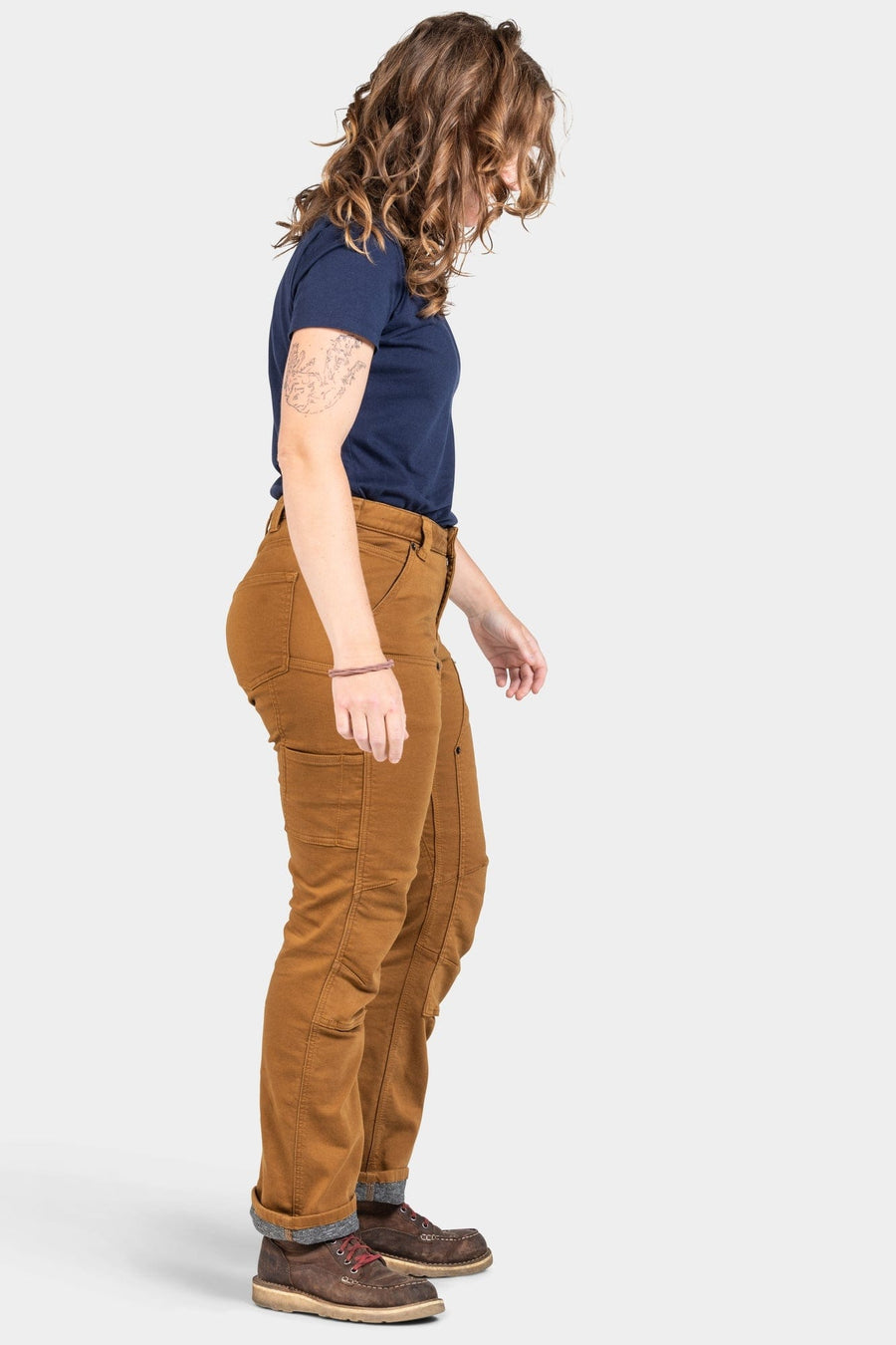 Britt Utility in Saddle Brown Stretch Thermal Denim Dovetail Workwear