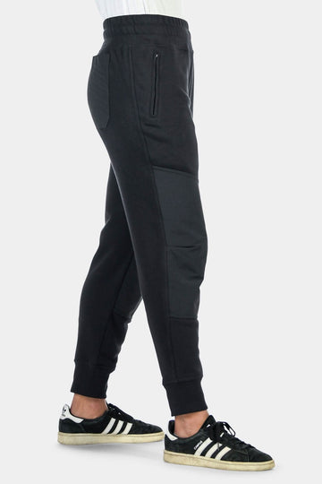 Flagger Fleece Jogger Work Pant in Black — Reinforced knee — Dovetail Workwear