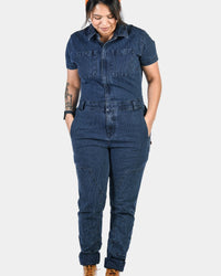 Hadley Short Sleeve Coveralls in Wabash Stripe Work Pants Dovetail Workwear