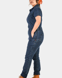 Hadley Short Sleeve Coveralls in Wabash Stripe Work Pants Dovetail Workwear