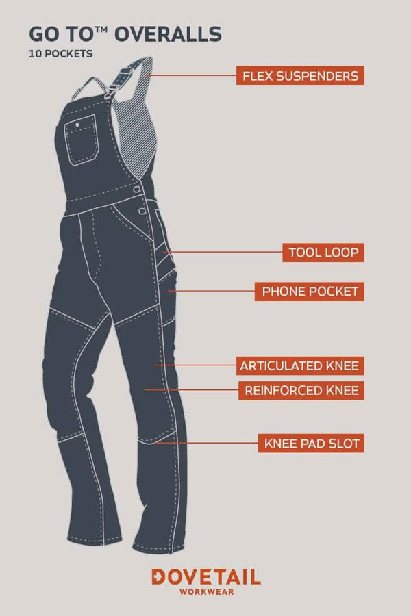 GO TO™  Stretch Canvas Overalls