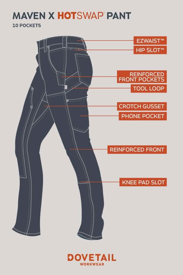 Maven Slim Thermal Work Pants | Women's Thermal – Dovetail Workwear