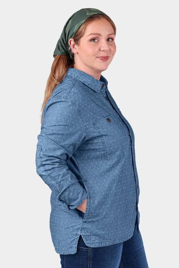 John Deere x Dovetail Cultivator Workshirt in Indigo Dobby Chambray Dovetail Workwear