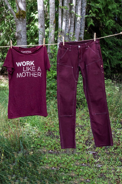 Anna Taskpant in Elderberry Canvas Work Pants Dovetail Workwear