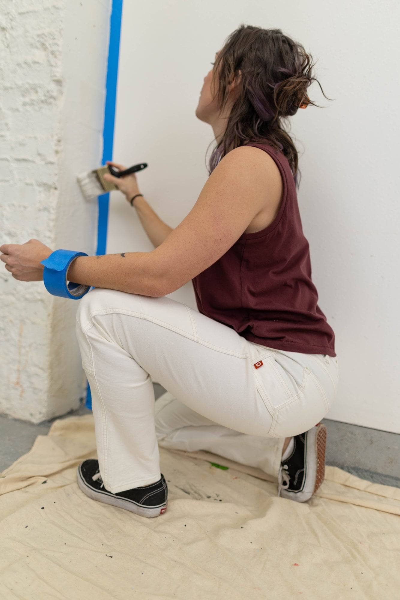 GO TO™ Stretch Canvas Work Pant in Painter's White Work Pants Dovetail Workwear