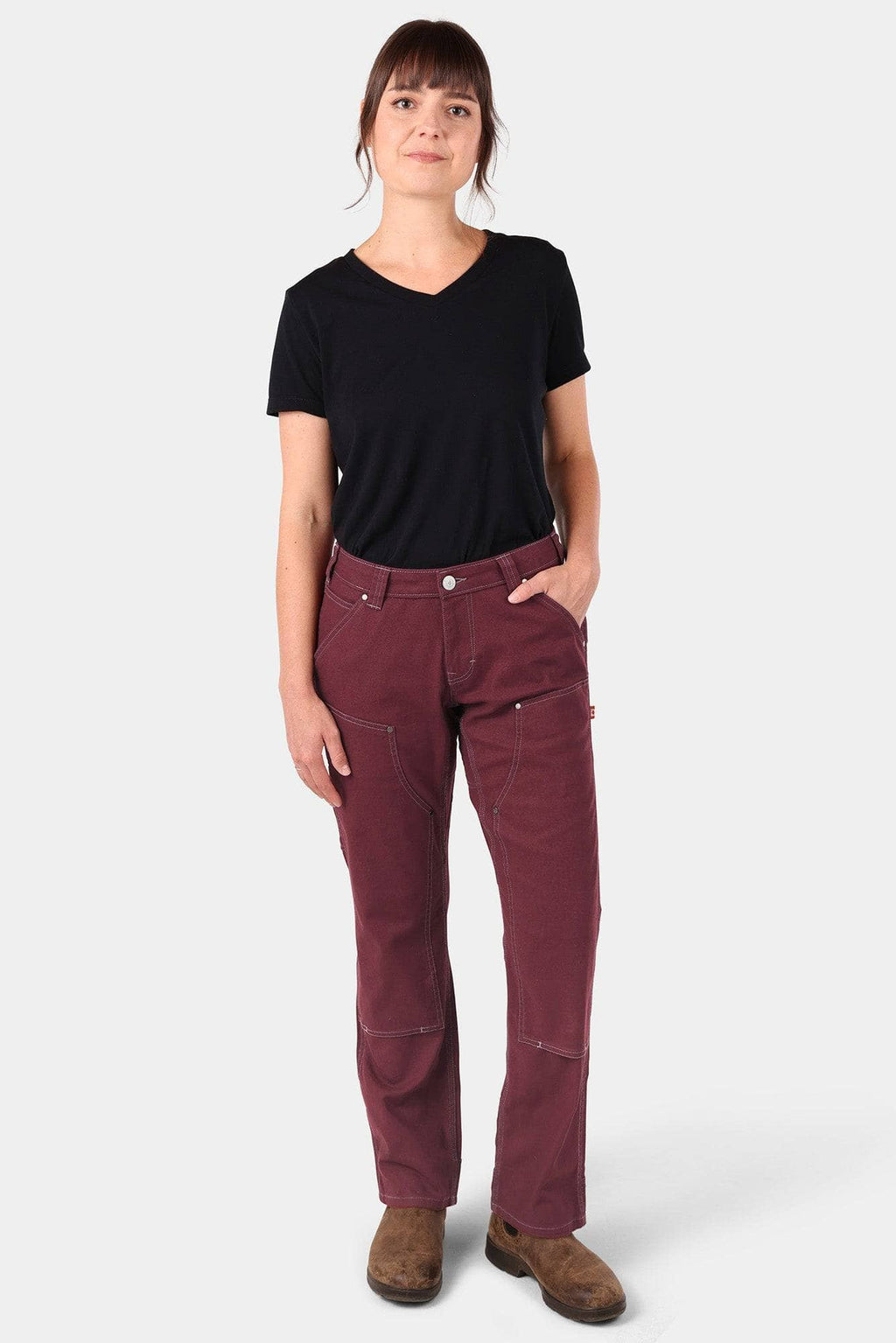 Anna Taskpant in Elderberry Canvas Work Pants Dovetail Workwear