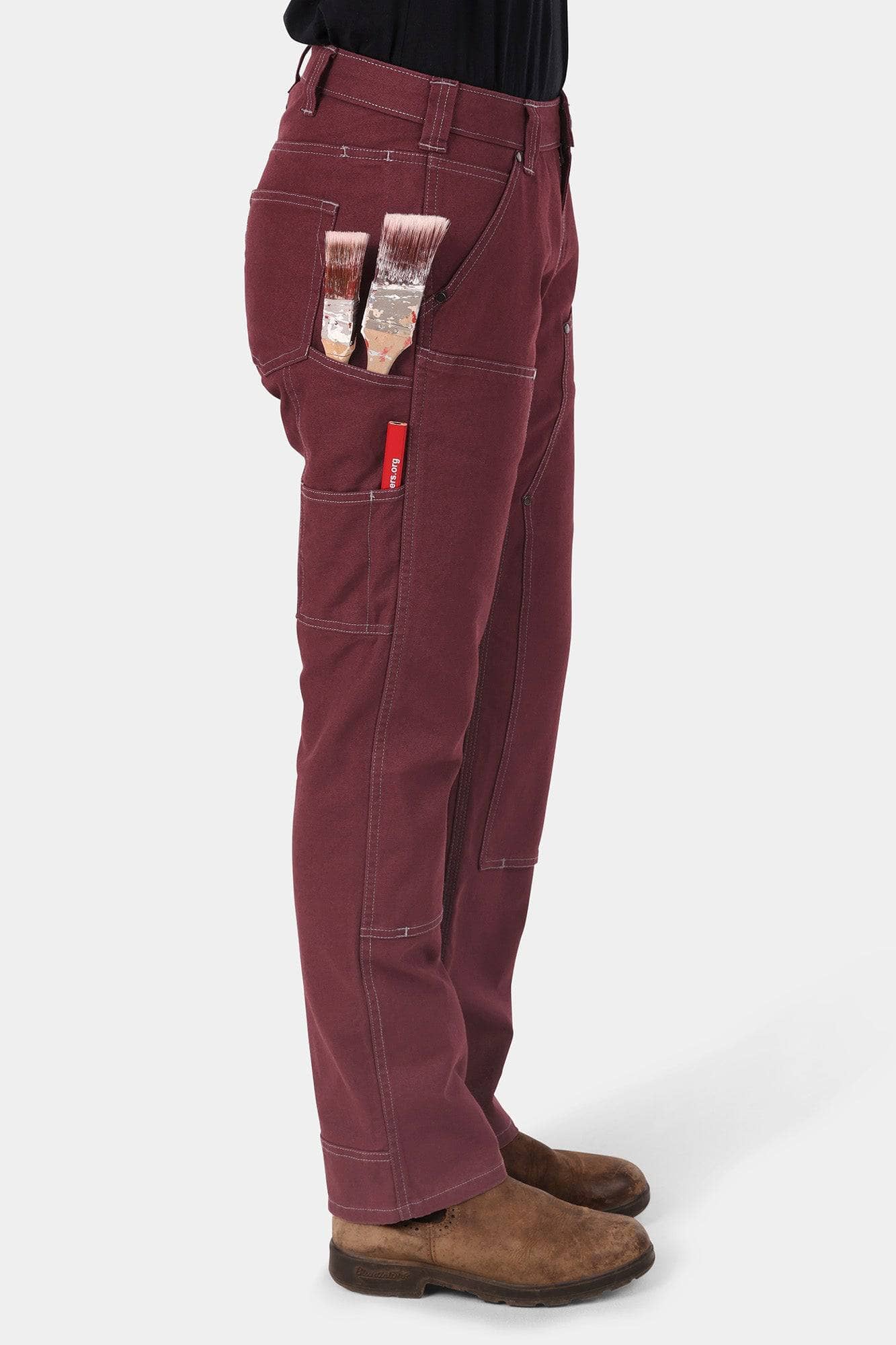 Anna Taskpant in Elderberry Canvas Work Pants Dovetail Workwear