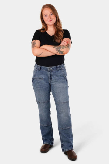 Day Construct Work Pant in Vintage Stretch Denim Work Pants Dovetail Workwear