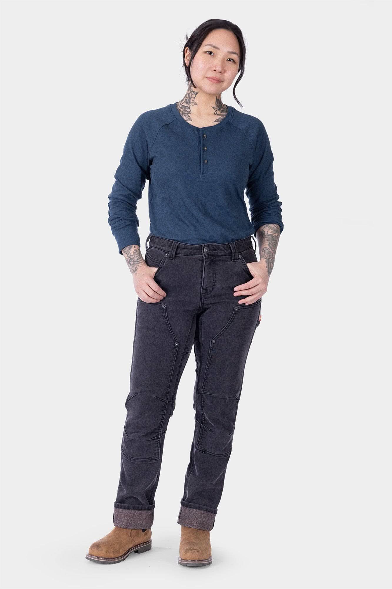 Britt Utility Insulated Black Work Pants – Dovetail Workwear
