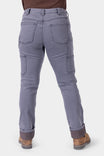 Back view of grey thermal denim Britt Utility HOTSWAP™ Pants featuring reinforced seams and multiple utility pockets for durable cold weather workwear.