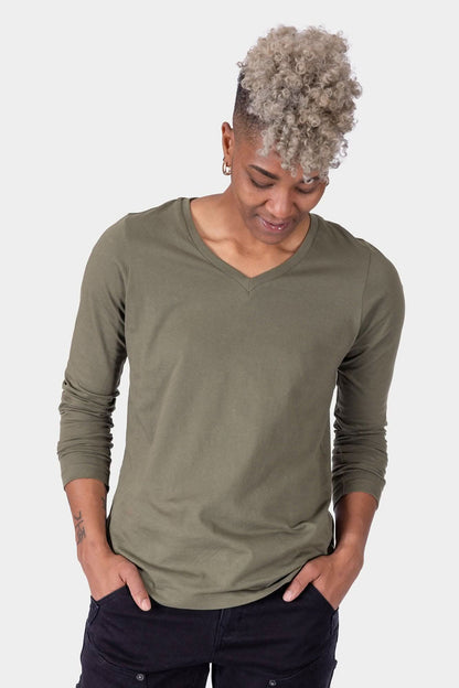 GO TO™ Long Sleeve V-Neck T-Shirt
