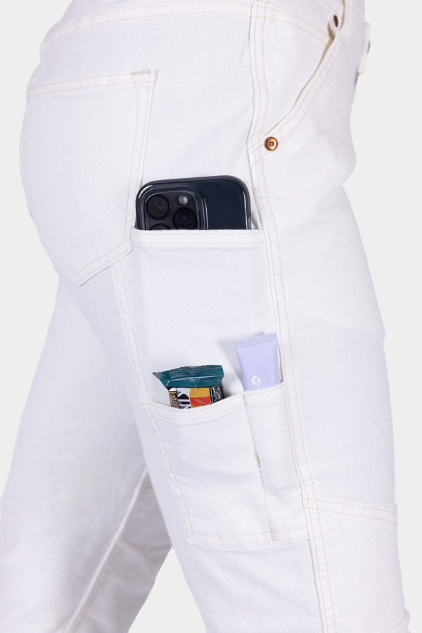 GO TO™  Stretch Canvas Work Pant in Painter's White