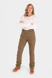 Old School High Rise Work Pant in Beechwood Brown Denim