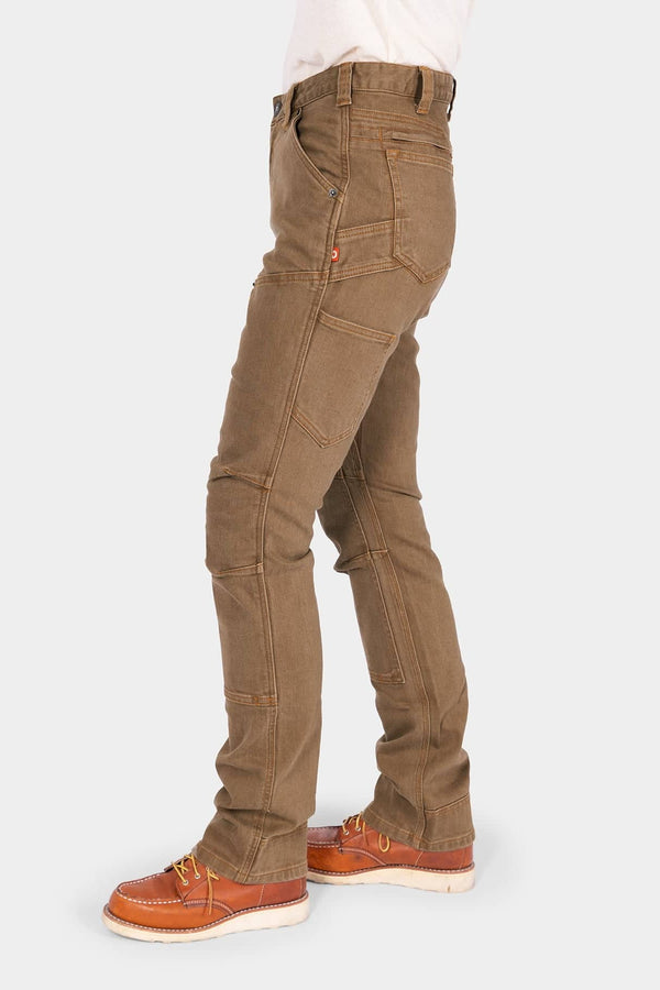 Old School High Rise Work Pant in Beechwood Brown Denim