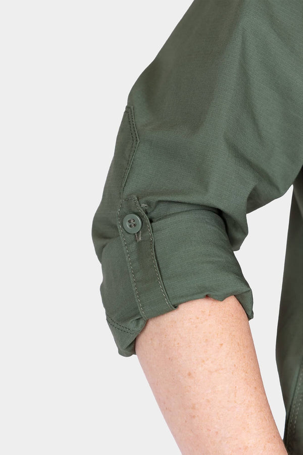 AJ COOLSWAP™ Work Shirt — Hidden chest snap to prevent gaping — Dovetail Workwear