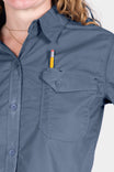 AJ COOLSWAP™ Work Shirt — Hidden chest snap to prevent gaping — Dovetail Workwear