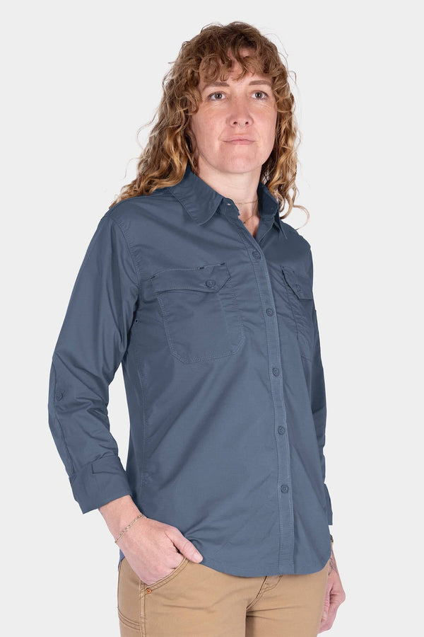 AJ COOLSWAP™ Work Shirt — Hidden chest snap to prevent gaping — Dovetail Workwear