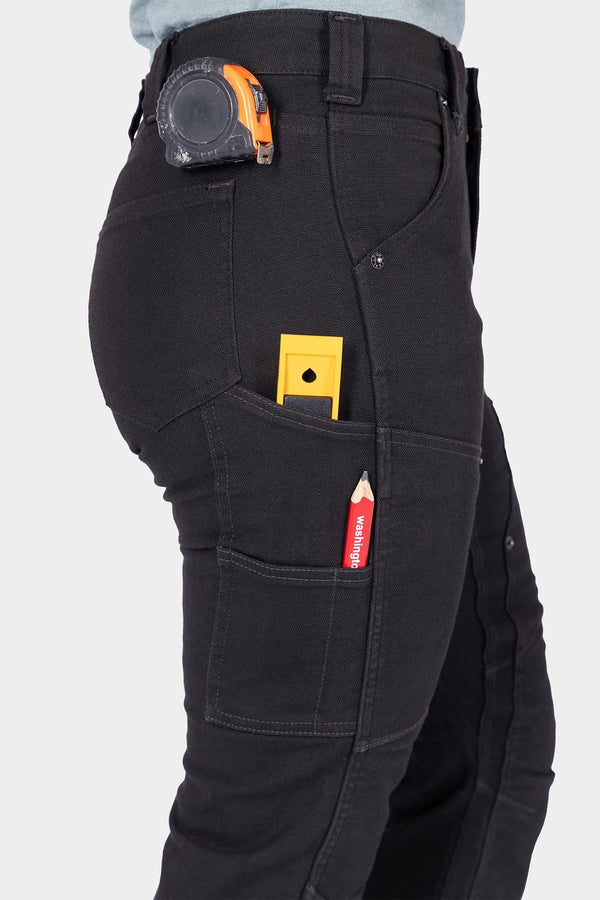 Britt Utility Pant in No Fade Black Canvas