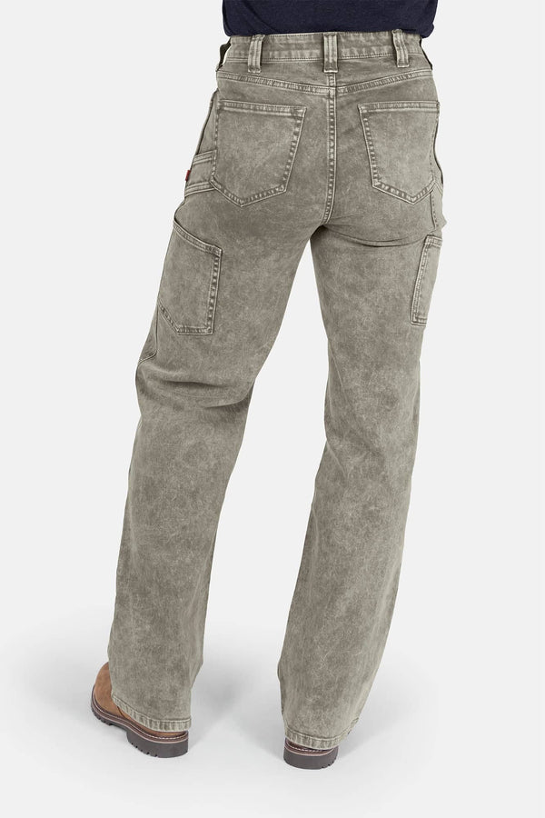 Old School Wide Leg Mineral Wash Jean in Sunbaked Eucalyptus