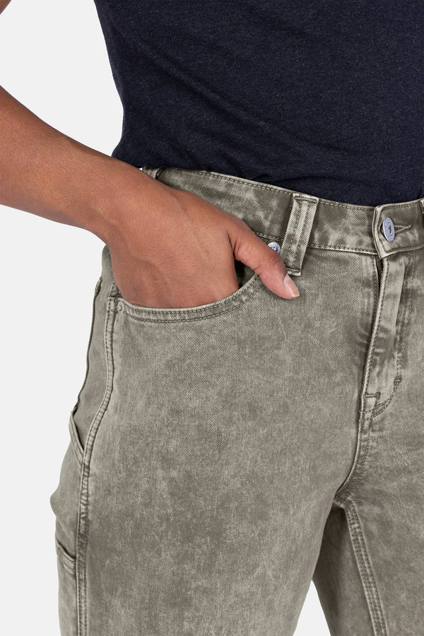 Old School Wide Leg Mineral Wash Jean in Sunbaked Eucalyptus