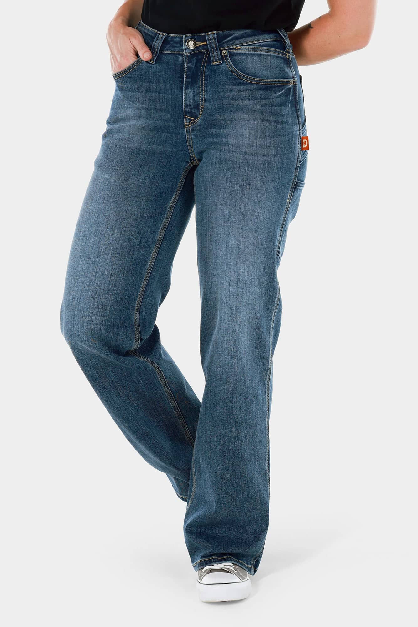 Wide Leg Jeans Women - Power Stretch | Dovetail Workwear