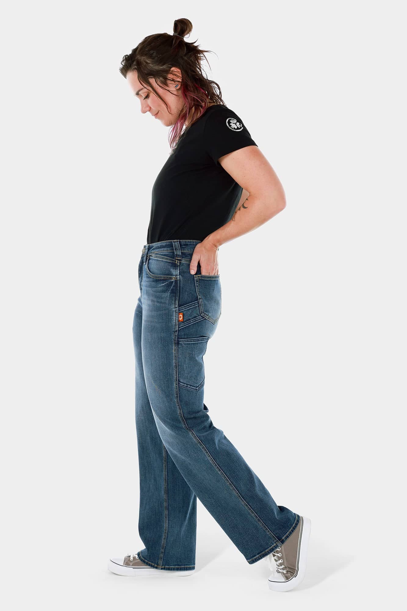 Wide Leg Jeans Women - Power Stretch | Dovetail Workwear