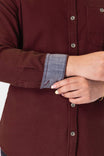 Givens Stretch Chamois Work Shirt in Elderberry
