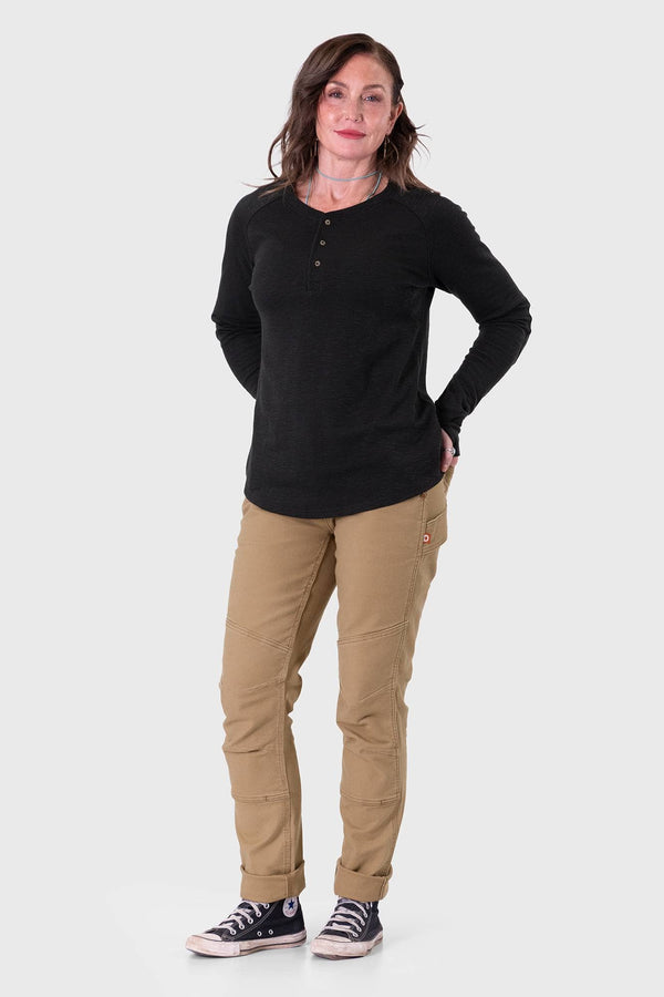 Women's Henley Thermal Waffle Knit Workshirt – Dovetail Workwear
