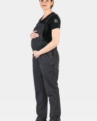 Freshley Maternity Overalls In Navy Stretch Canvas Work Pants Dovetail Workwear