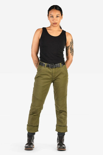 GO TO™ Stretch Canvas Pants in Kelp Green. Work Pants Dovetail Workwear