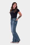Old School Wide Leg Jeans in Indigo Denim