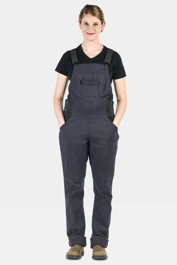 Freshley Maternity Overalls in Navy Stretch Canvas
