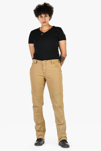 GO TO™ Stretch Canvas Pant in Sawdust Brown — Reinforced knee detail — Dovetail Workwear