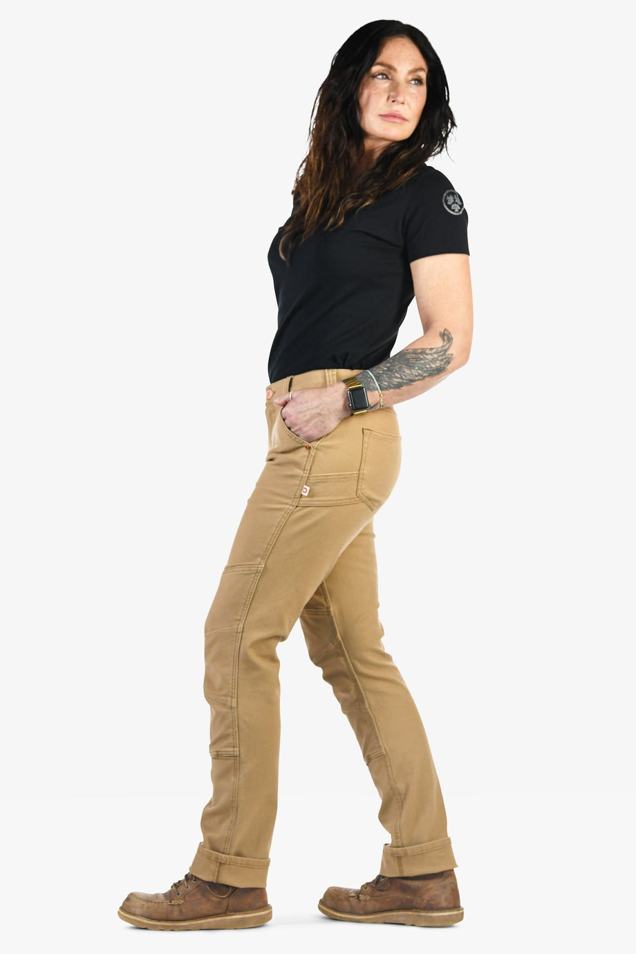Dovetail GO TO Sawdust Brown Stretch Canvas Pants Women's Bottoms